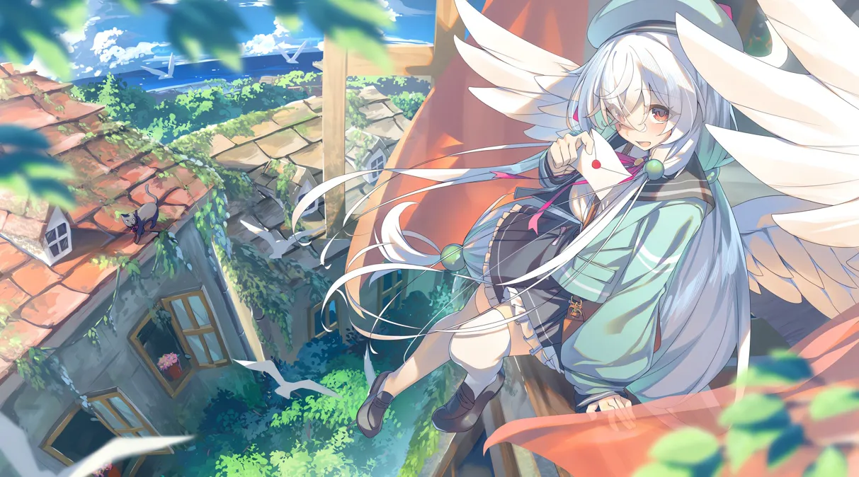 二次元壁纸第一弹_不管前方的路有多苦，只要走的方向正确，不管多么崎岖不平，都比站在原地更接近幸福-羽翼社